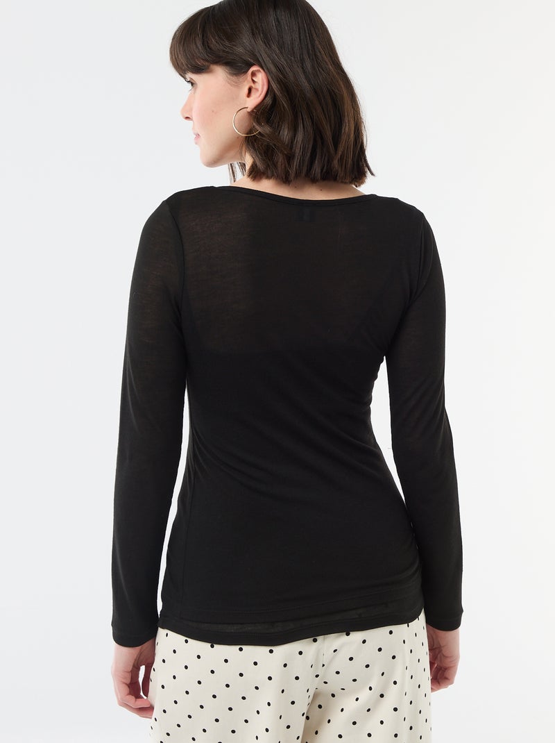 2-in-1 T-shirt hemdje Zwart - Kiabi