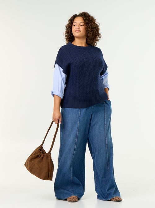 2-in-1 trui met blouse-effect - Kiabi
