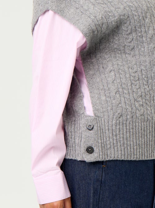 2-in-1 trui met blouse-effect - Kiabi