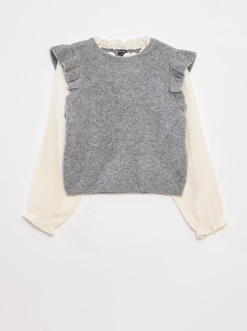 2-in-1 trui met blouse - Kiabi