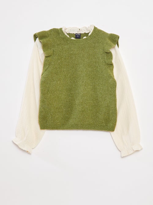 2-in-1 trui met blouse - Kiabi