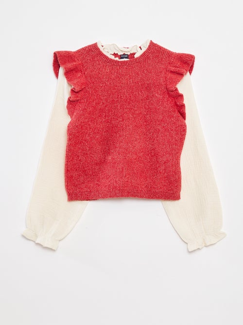 2-in-1 trui met blouse - Kiabi