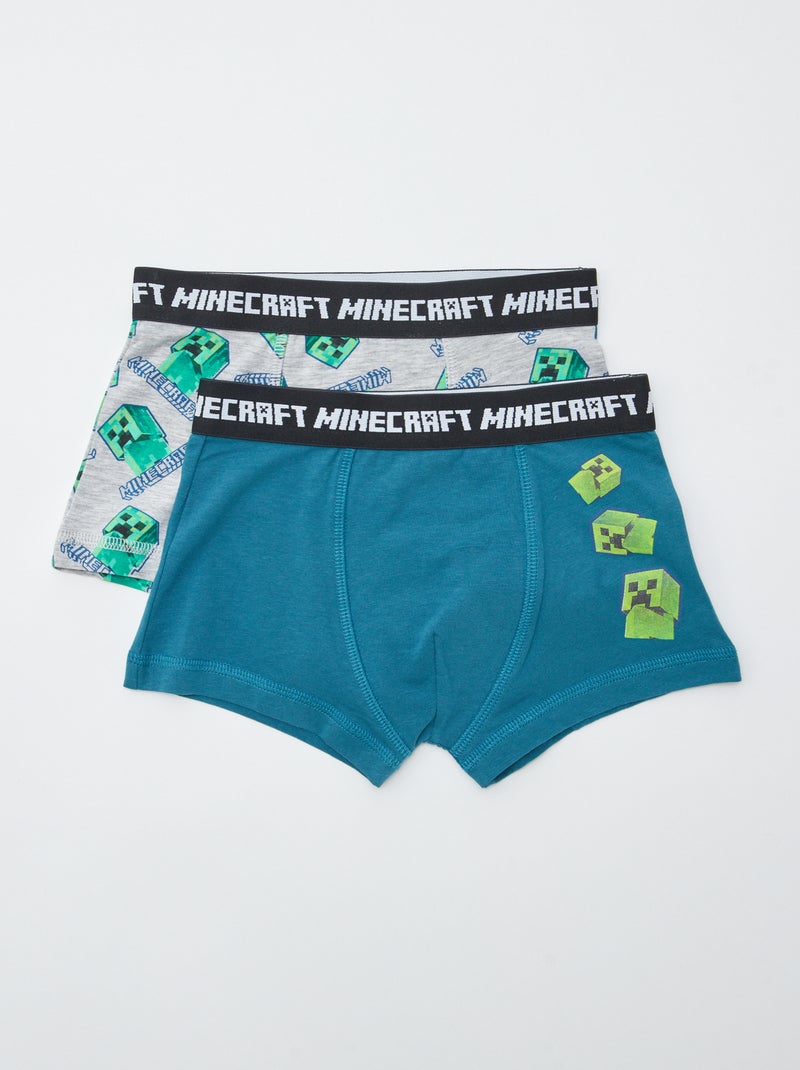 2 'Minecraft'-boxershorts GRIJS - Kiabi