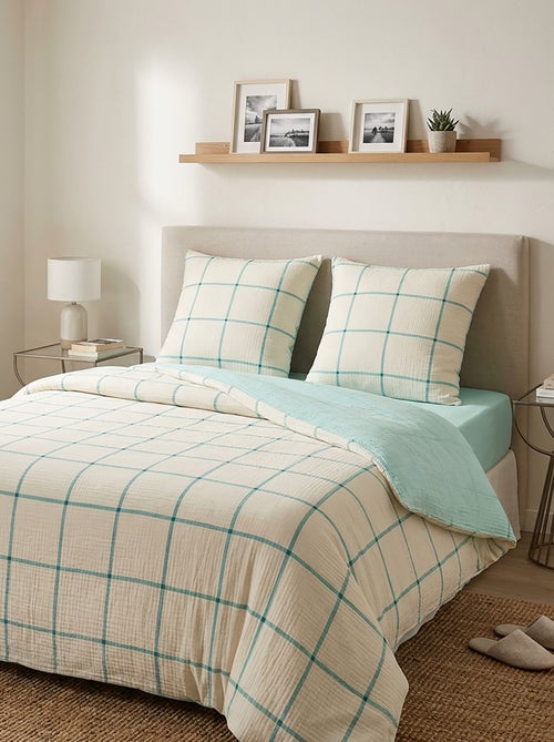 2-persoons beddengoedset van dubbel geweven katoen (240 x 220 cm) - Kiabi Home - Kiabi 2-persoons beddengoedset van dubbel geweven katoen (240 x 220 cm) - Kiabi Home - Kiabi