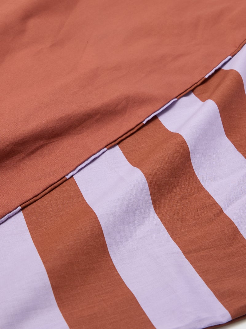 2-persoons dekbedovertrek (200x200 cm) - Kiabi Home BRUIN - Kiabi