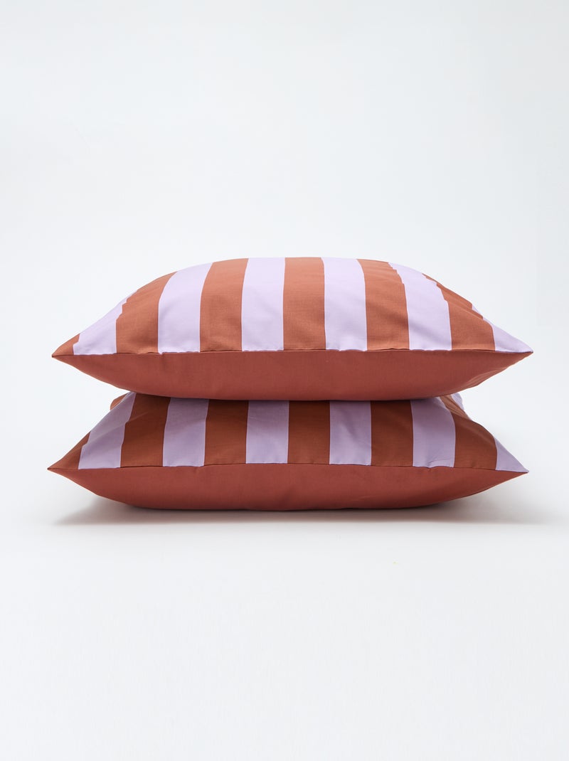 2-persoons dekbedovertrek (200x200 cm) - Kiabi Home BRUIN - Kiabi