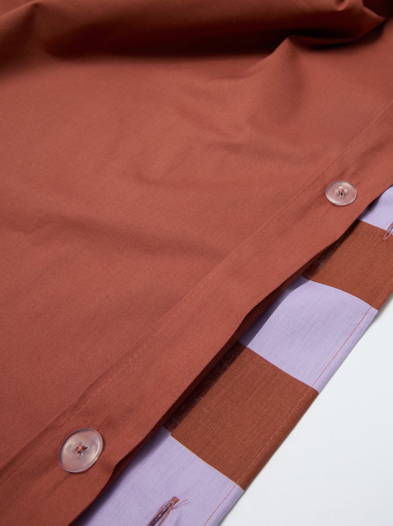 2-persoons dekbedovertrek (200x200 cm) - Kiabi Home BRUIN - Kiabi