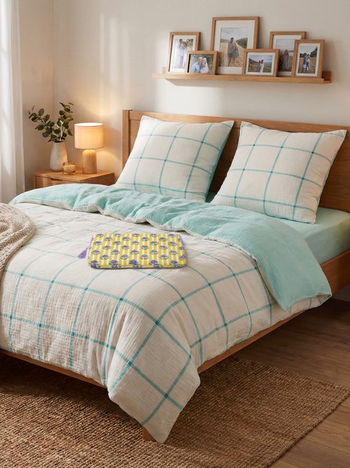 2-persoons dekbedovertrek (200x200 cm) van katoenen mousseline - Kiabi Home - Kiabi