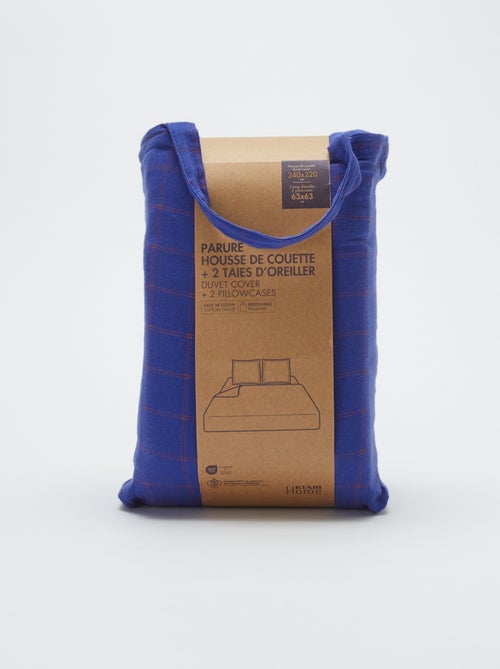 2-persoons dekbedovertrek (240 x 220cm) van katoenen mousseline - Kiabi Home - Kiabi