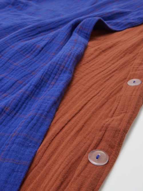 2-persoons dekbedovertrek (240 x 220cm) van katoenen mousseline - Kiabi Home - Kiabi