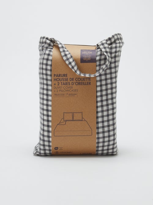 2-persoons dekbedovertrek (240 x 220cm) van katoenen mousseline - Kiabi Home - Kiabi