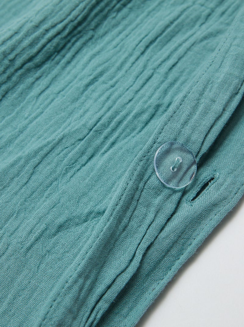 2-persoons dekbedovertrek (240 x 220cm) van katoengaas - Kiabi Home GROEN - Kiabi