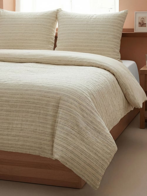 2-persoons dekbedovertrekset (240 x 220cm) van katoenen mousseline - Kiabi Home - Kiabi