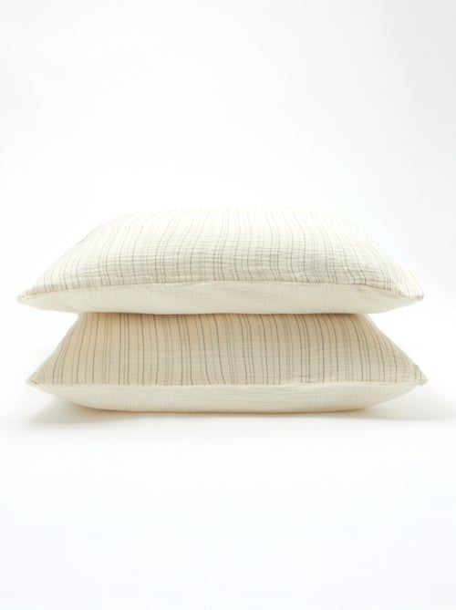 2-persoons dekbedovertrekset (240 x 220cm) van katoenen mousseline - Kiabi Home - Kiabi