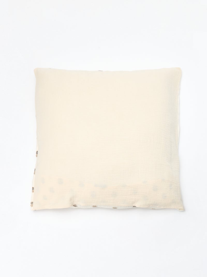 2-persoons dekbedovertrekset (240 x 220cm) van katoenen mousseline - Kiabi Home Geel - Kiabi