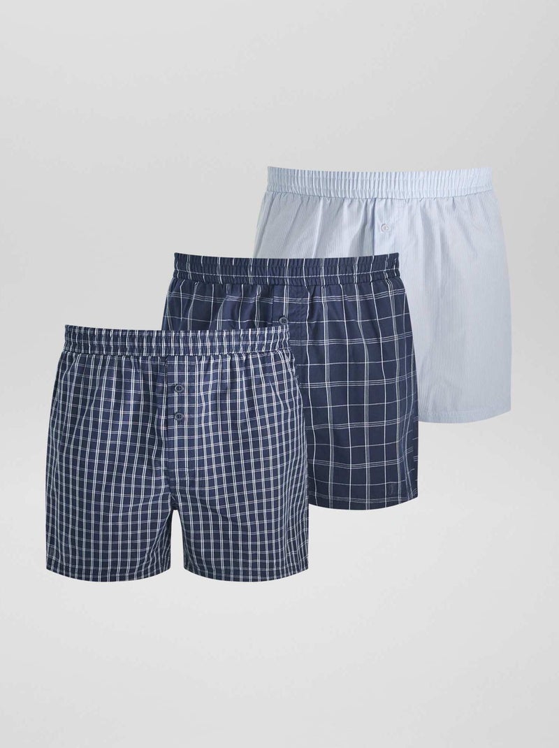 3 boxershorts BLAUW - Kiabi