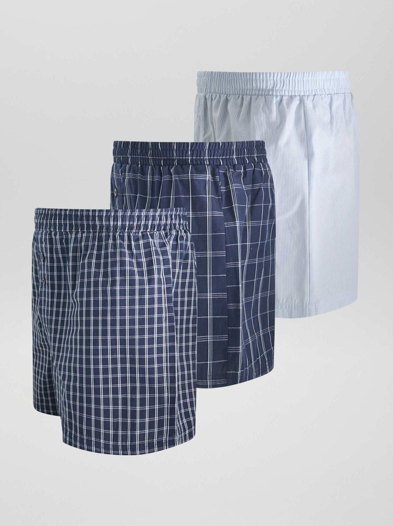 3 boxershorts BLAUW - Kiabi