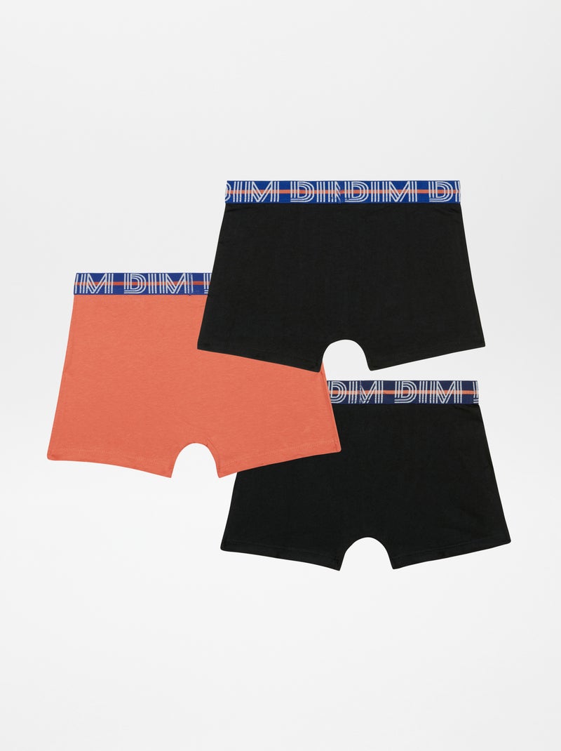 3 boxershorts 'DIM' ORANJE - Kiabi