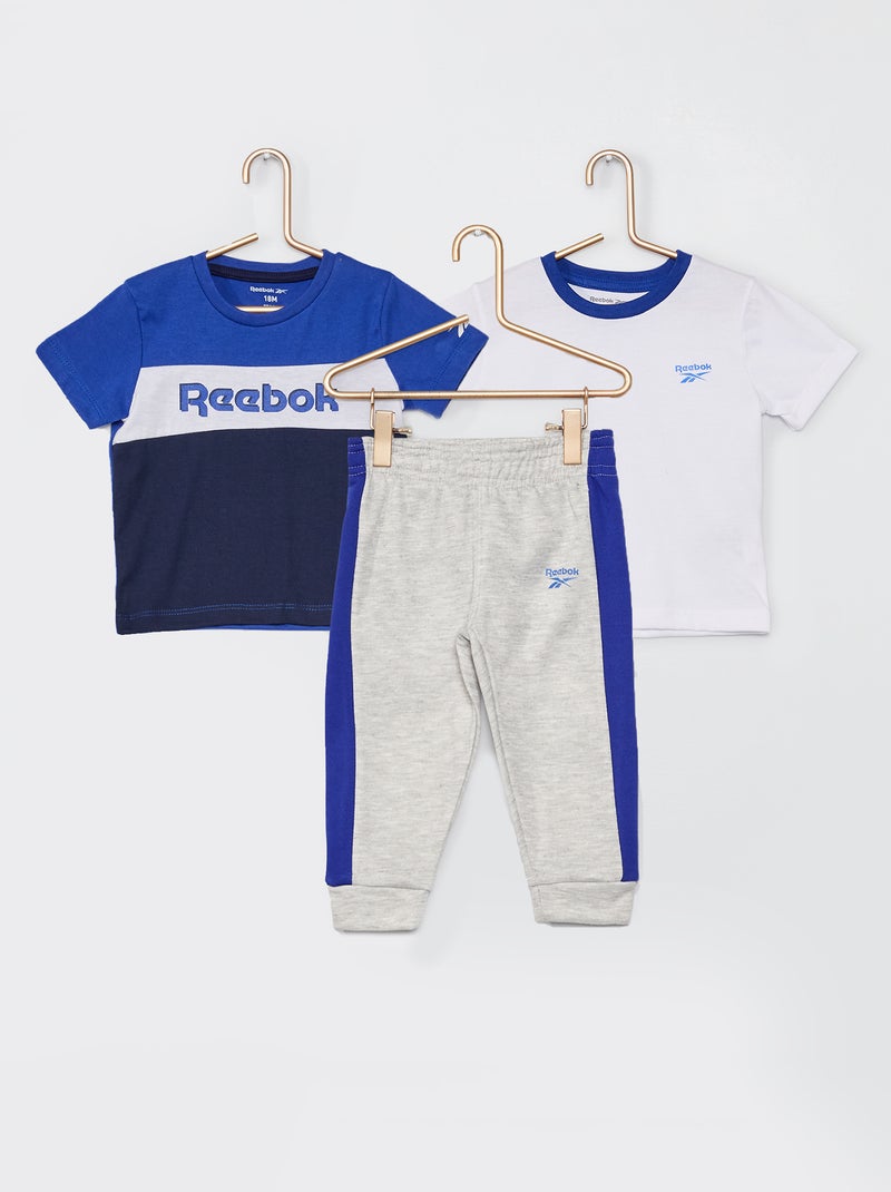 3-delig setje: broek + 2 T-shirts 'Reebok' blauw / grijs - Kiabi