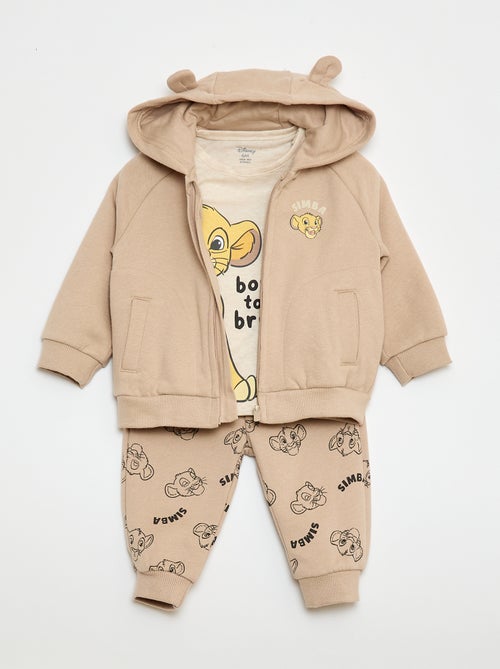 3-delig 'Simba'-setje - T-shirt + joggingbroek + sweater - Kiabi