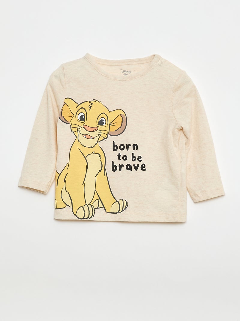 3-delig 'Simba'-setje - T-shirt + joggingbroek + sweater Biege - Kiabi
