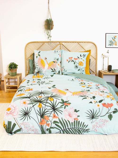 3-delige 2-persoons beddengoedset - 1 dekbedovertrek (240 x 220 cm of 260 x 240 cm) + 2 kussenslopen - Kiabi