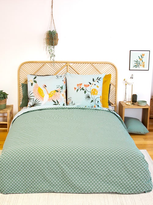 3-delige 2-persoons beddengoedset - 1 dekbedovertrek (240 x 220 cm of 260 x 240 cm) + 2 kussenslopen - Kiabi