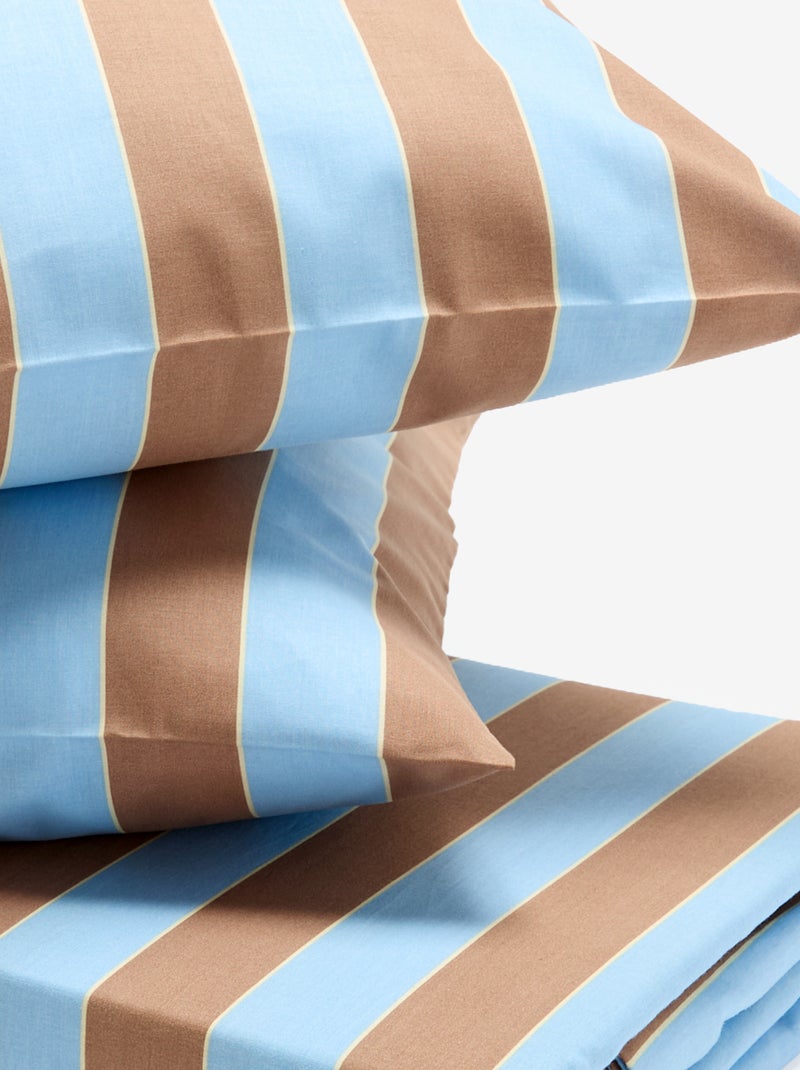 3-delige 2-persoons beddengoedset - Dekbedovertrek + 2 kussenslopen - KIABI Home Blauw - Kiabi
