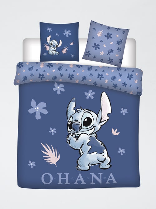3-delige dekbedovertrekset 'Stitch': 1 tweepersoons dekbedovertrek + 2 kussenslopen - Kiabi