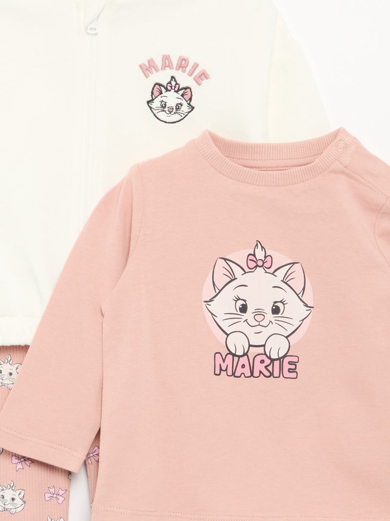 3-delige 'Disney'-set - hoodie + T-shirt + legging Rose - Kiabi