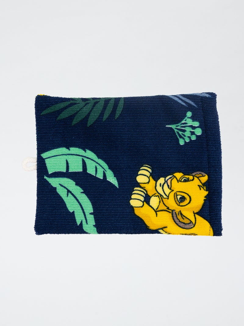 3-delige handdoekenset met De Leeuwenkoning-print Blauw - Kiabi