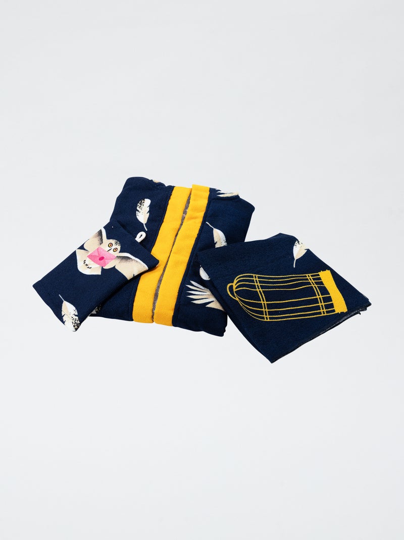3-delige handdoekenset met Harry Potter-print zwart - Kiabi