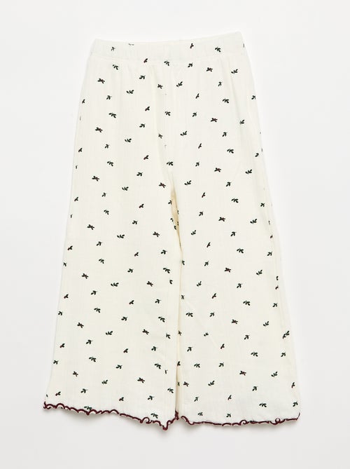3-delige pyjamaset - T-shirt + broek + mouwloos vest - Kiabi