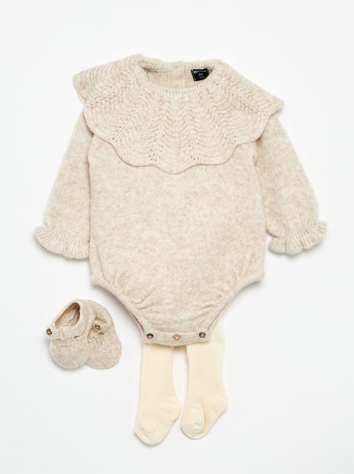 3-delige set - barbotine + panty + sloffen - Kiabi 3-delige set - barbotine + panty + sloffen - Kiabi