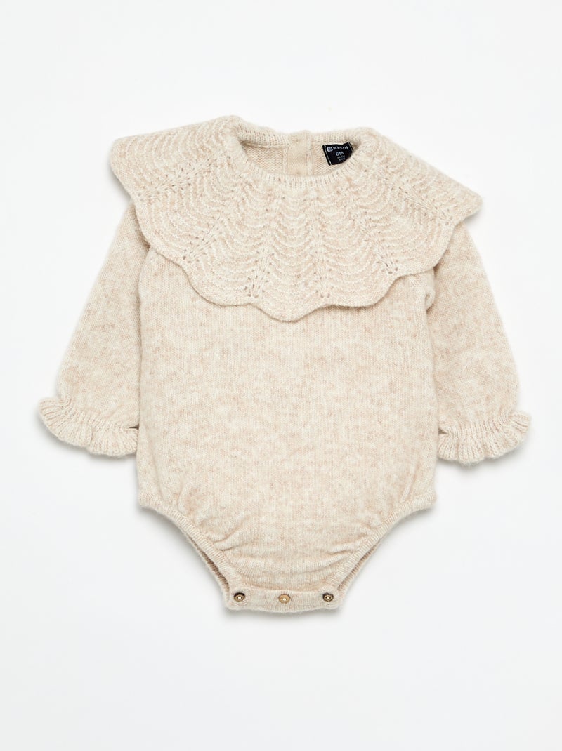 3-delige set - barbotine + panty + sloffen Biege - Kiabi