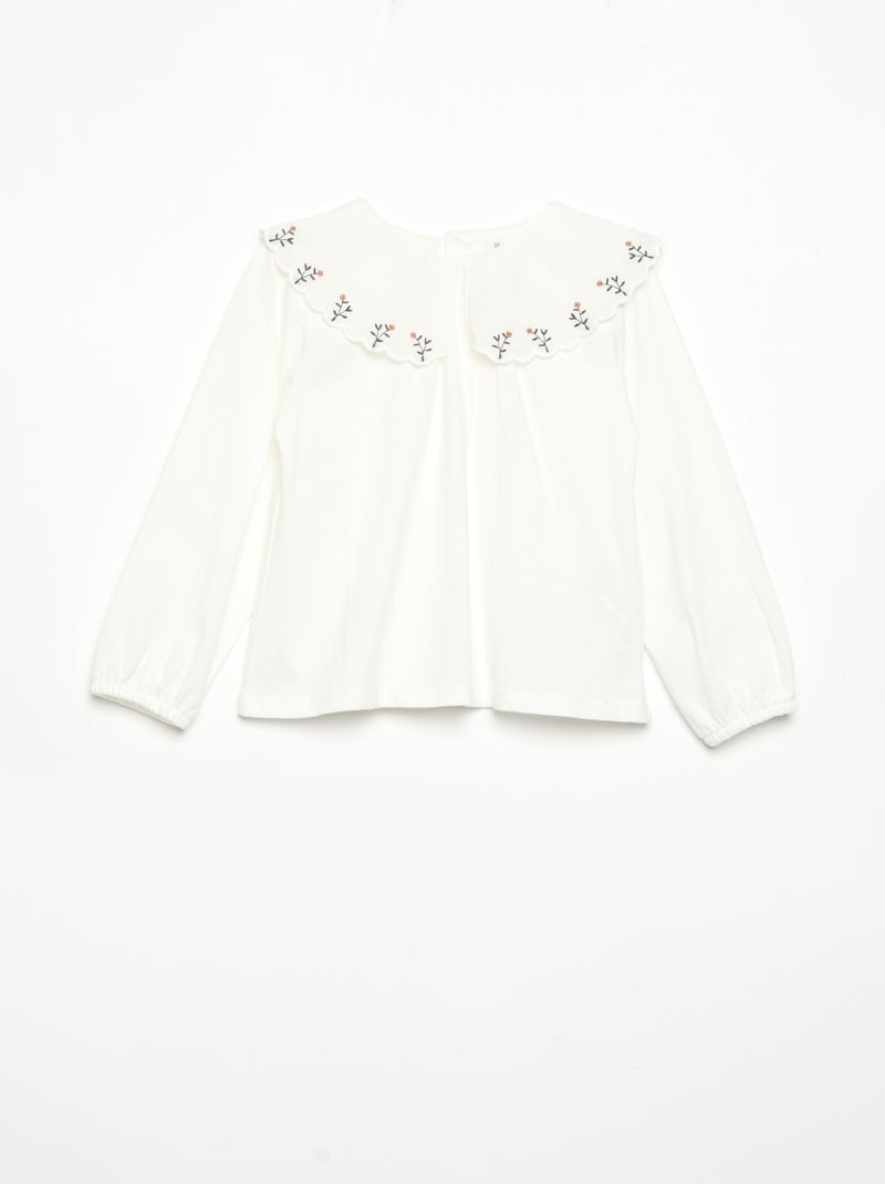3-delige set - Mouwloze gilet + T-shirt + broek Wit - Kiabi