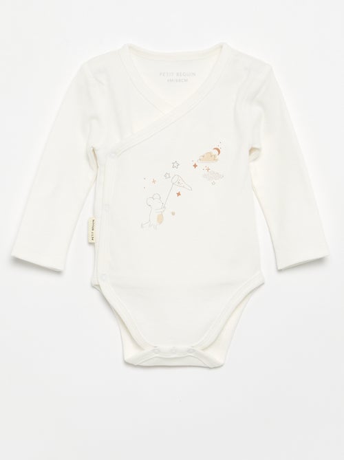 3-delige set 'Petit Béguin' - Romper + pyjama + knuffeldoekje - Kiabi 3-delige set 'Petit Béguin' - Romper + pyjama + knuffeldoekje - Kiabi