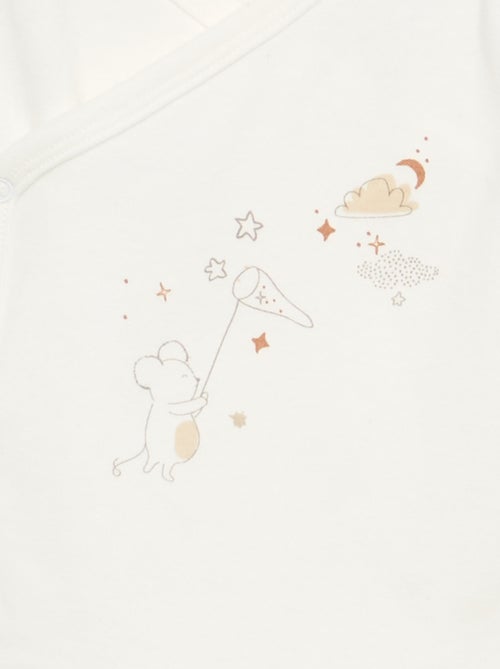 3-delige set 'Petit Béguin' - Romper + pyjama + knuffeldoekje - Kiabi 3-delige set 'Petit Béguin' - Romper + pyjama + knuffeldoekje - Kiabi