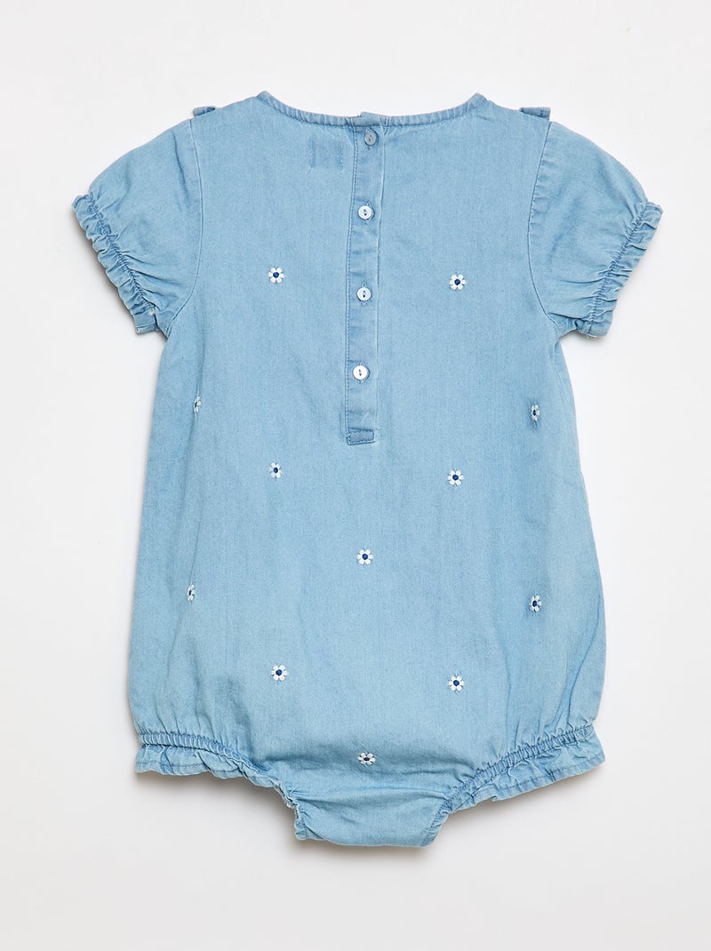 3-delige set tuinbroek + hoedje + sokken Blauw - Kiabi