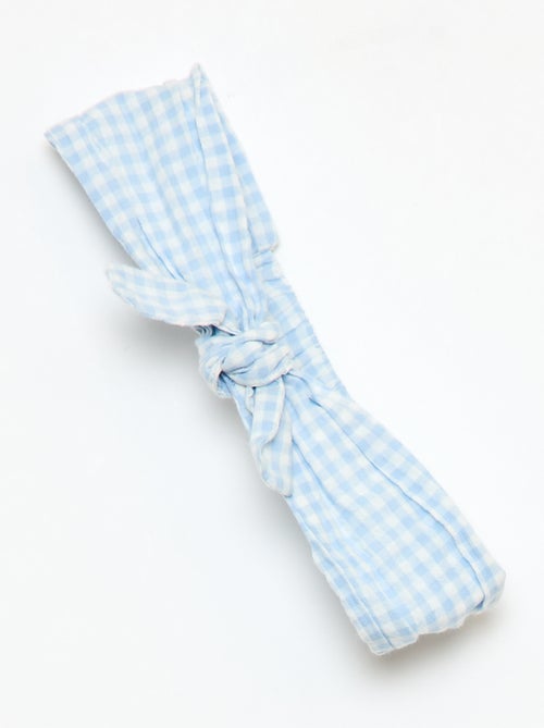 3-delige set: tuniek + short + haarband met vichyprint - Kiabi