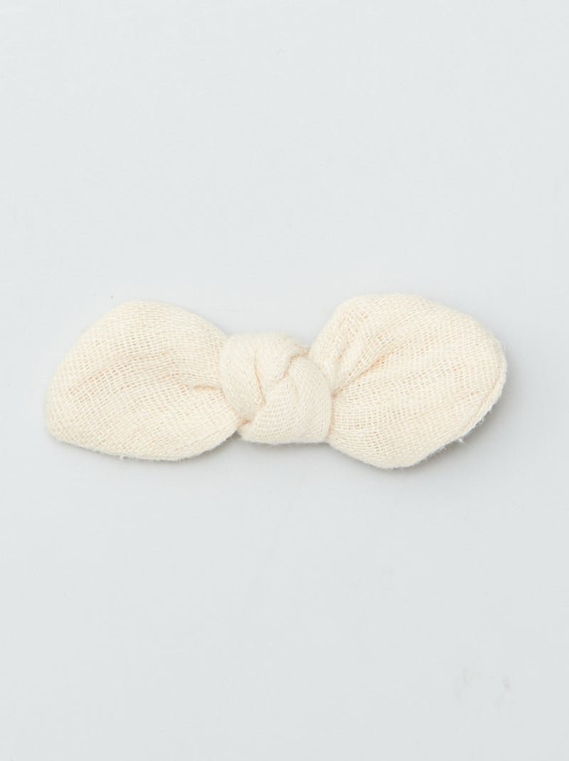 3 haarklemmetjes met strikje ROSE - Kiabi