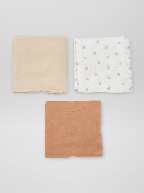 3 hydrofiele doeken in katoen - Kiabi