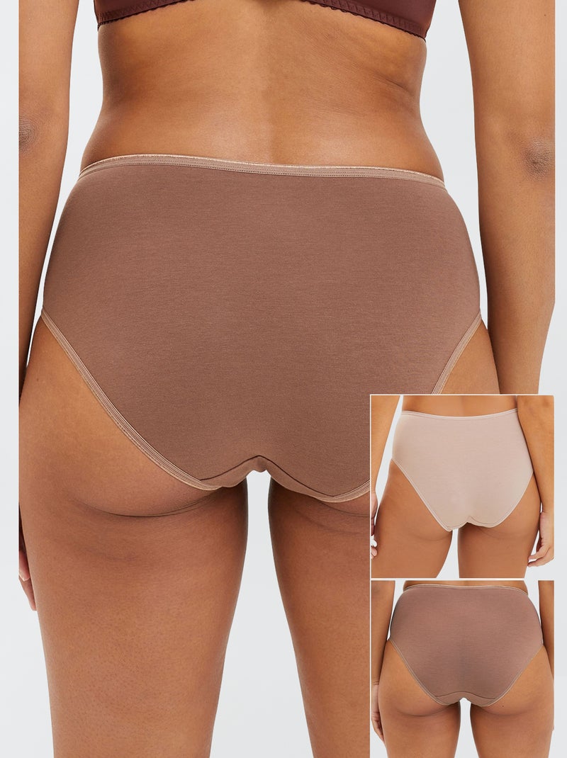 3 klassieke slips 'Sans Complexe' BRUIN - Kiabi