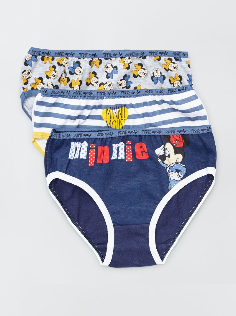 3 onderbroekjes 'Minnie' blauw / grijs - Kiabi