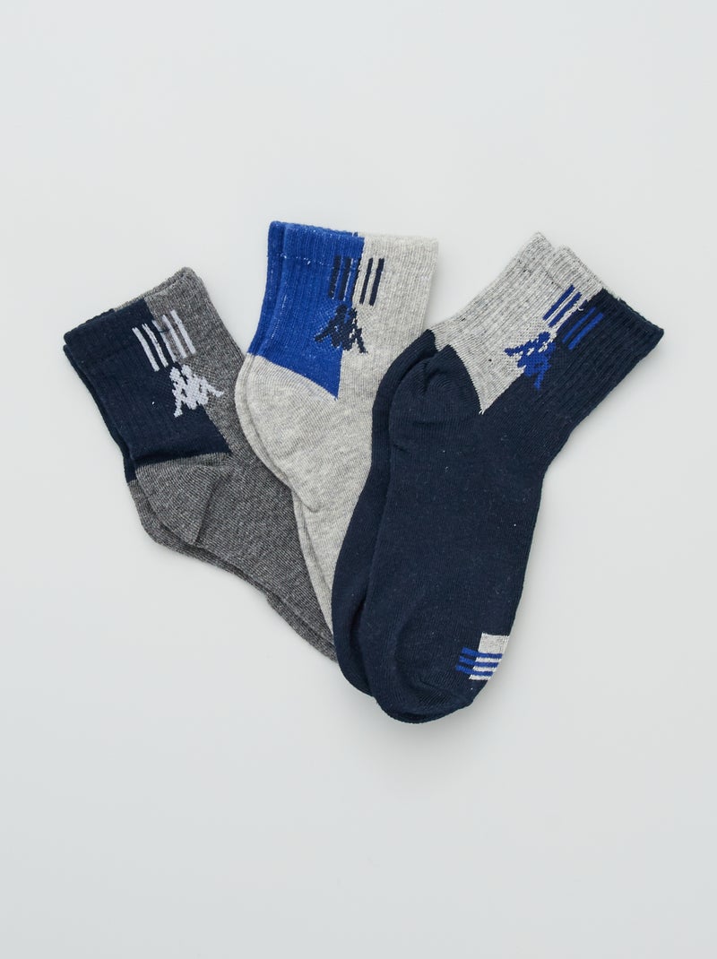 3 paar sokken - Kappa grijs / blauw - Kiabi