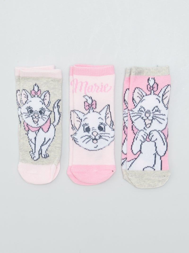 3 paar sokken 'Disney' grijs / roze - Kiabi