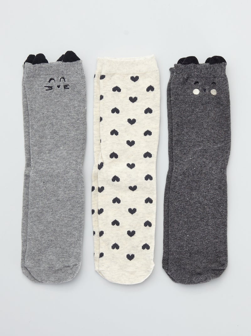 3 paar sokken GRIJS - Kiabi