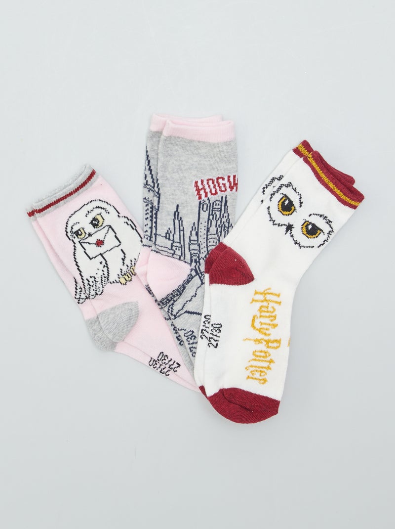 3 paar sokken 'Harry Potter' roze / ecru - Kiabi