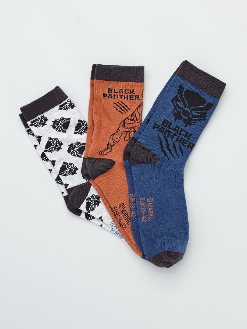 3 paar sokken 'Marvel/Black Panther' BLAUW - Kiabi