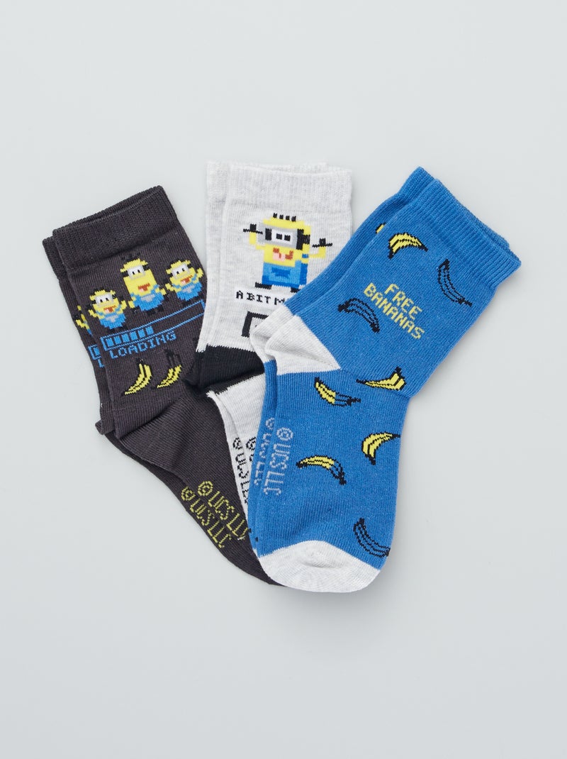 3 paar sokken 'The Minions' BLAUW - Kiabi